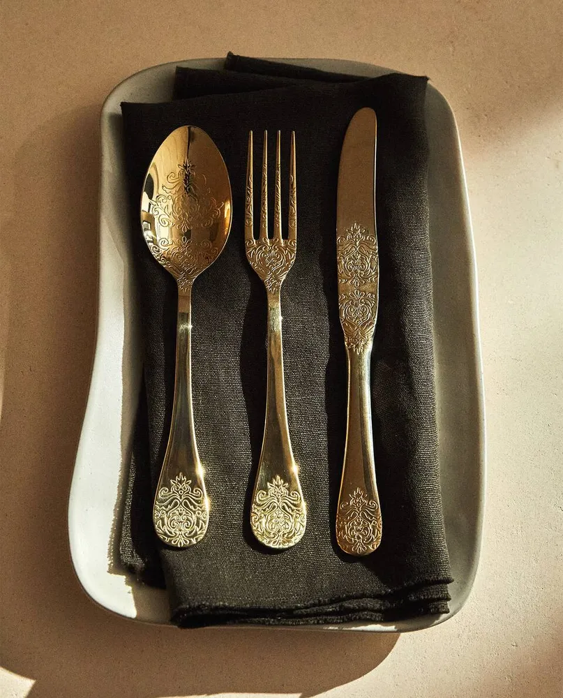 DECORATIVE ENGRAVED CUTLERY SET (3-PACK)