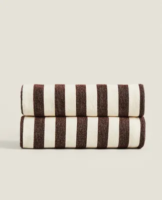 STRIPED CHENILLE THROW