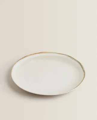 ROUND STONEWARE SERVING DISH