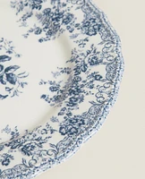 FLORAL EARTHENWARE DINNER PLATE