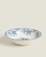 FLORAL EARTHENWARE BOWL