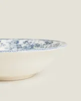 FLORAL EARTHENWARE BOWL