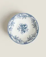 FLORAL EARTHENWARE BOWL