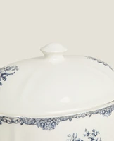 FLORAL EARTHENWARE SERVING TUREEN