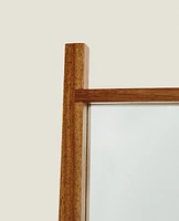 WOODEN VERTICAL MIRROR WITH STAND