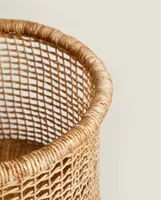 PALM LEAF RATTAN BASKET