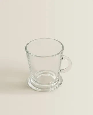 TRANSPARENT GLASS CAPPUCCINO CUP