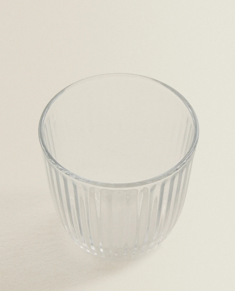 LINES DESIGN GLASS TUMBLER