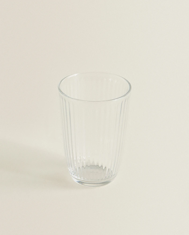 LINE GLASS SOFT DRINK TUMBLER