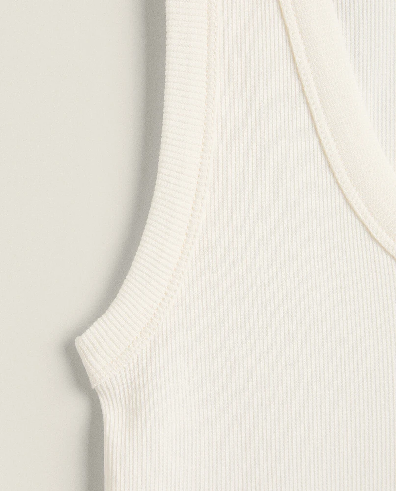 RIBBED COTTON TOP