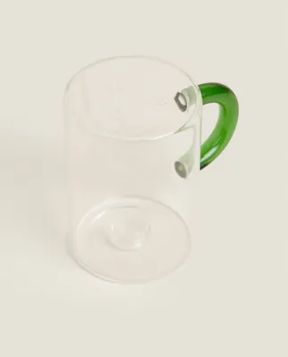BOROSILICATE GLASS SALT SHAKER WITH COLOURED HANDLE
