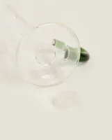 BOROSILICATE GLASS SALT SHAKER WITH COLOURED HANDLE