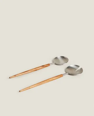 SET OF STEEL SERVING CUTLERY