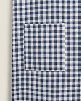 GINGHAM CHECK COTTON APRON