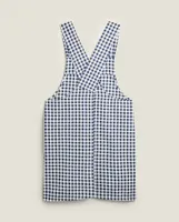 GINGHAM CHECK COTTON APRON