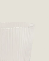 LINED DESIGN GLASS TUMBLER