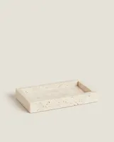 RECTANGULAR BEIGE MARBLE SOAP DISH