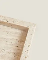 RECTANGULAR BEIGE MARBLE SOAP DISH