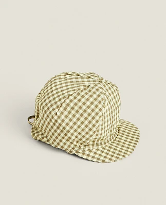 CHILDREN’S GINGHAM CHECK BEACH CAP