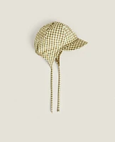 CHILDREN’S GINGHAM CHECK BEACH CAP