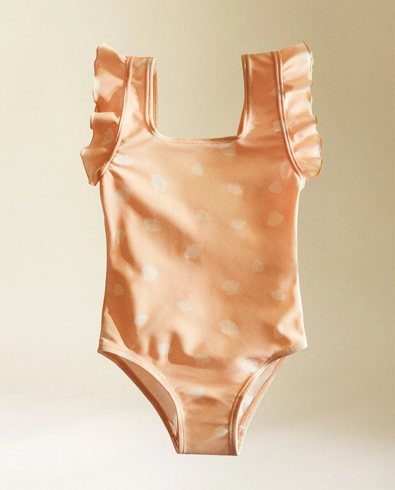 CHILDREN'S RUFFLED SEASHELL BEACH SWIMSUIT