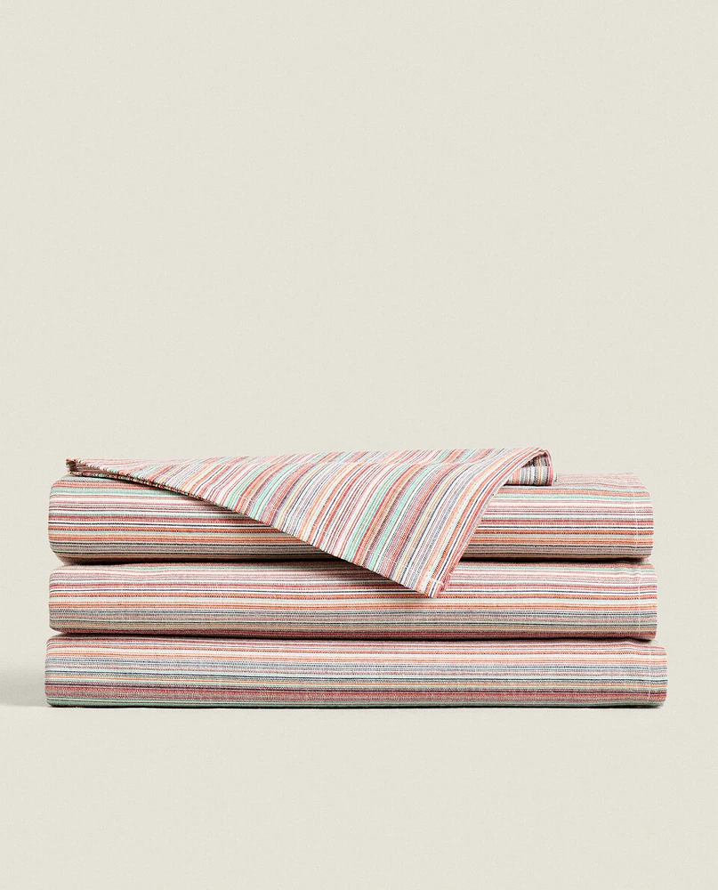 STRIPED COTTON TABLECLOTH