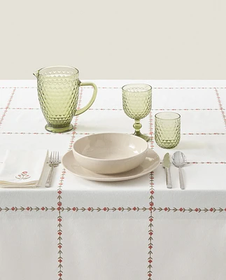 EMBROIDERED COTTON TABLECLOTH