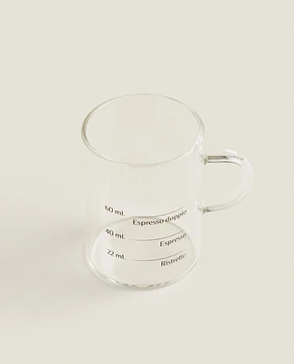 BOROSILICATE GLASS MUG WITH TRANSFER