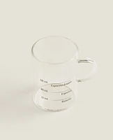 BOROSILICATE GLASS MUG WITH TRANSFER