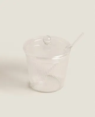 BOROSILICATE GLASS SUGAR BOWL