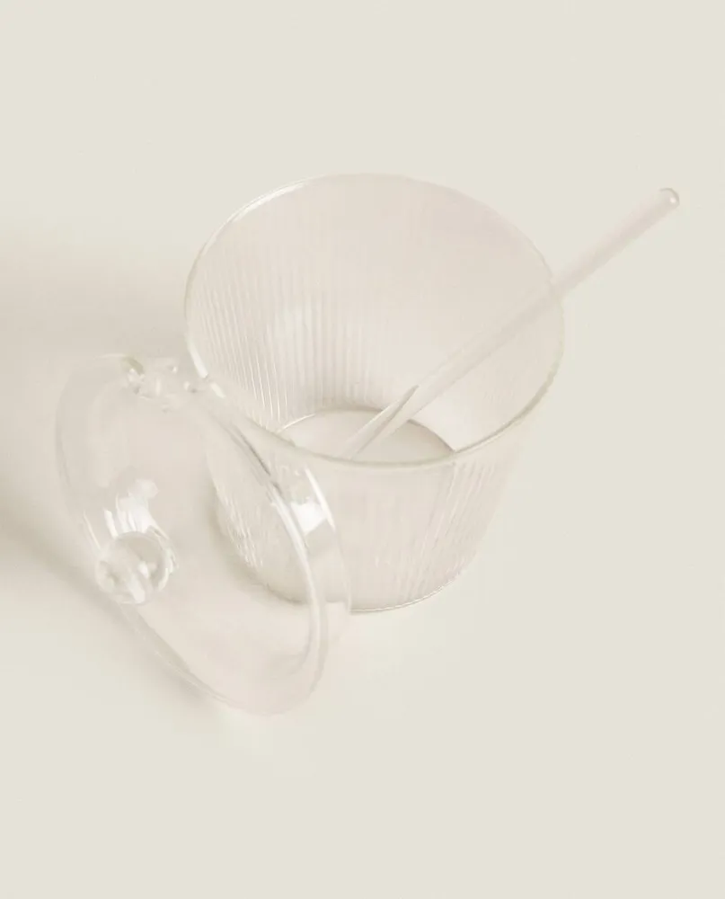 BOROSILICATE GLASS SUGAR BOWL