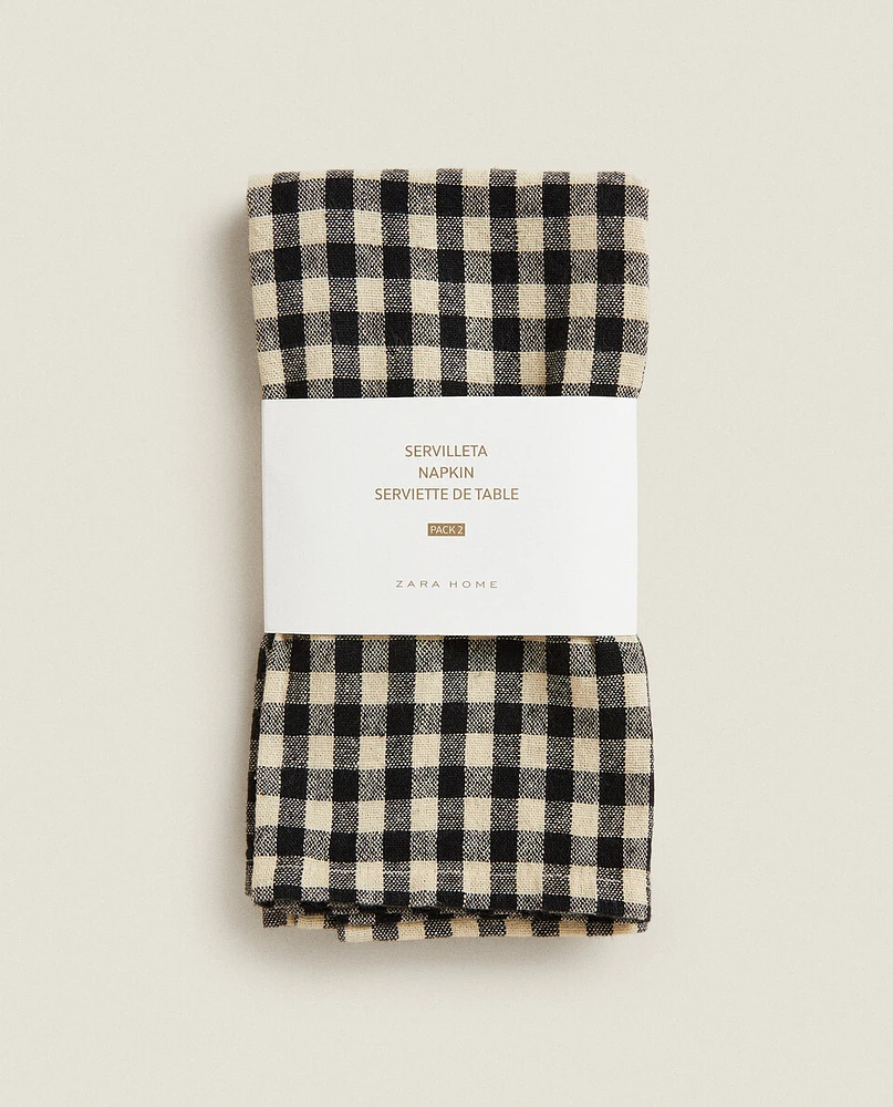 GINGHAM CHECK NAPKIN