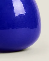 BLUE GLASS VASE