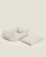 PET CUSHION BED WITH CONTRAST BORDER