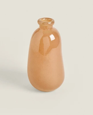 ORANGE GLASS VASE