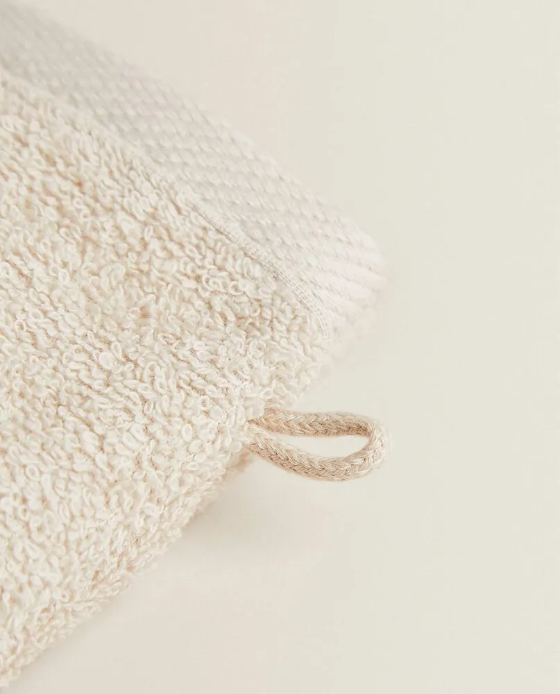 COTTON TERRY BATH-MITT