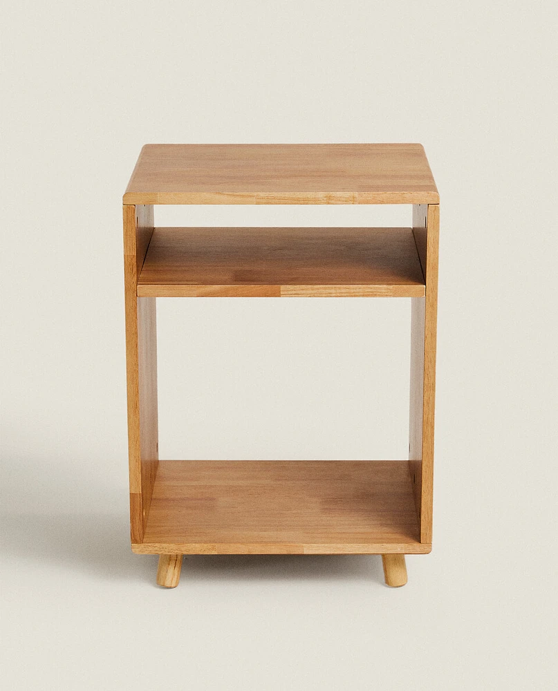 WOODEN BEDSIDE TABLE