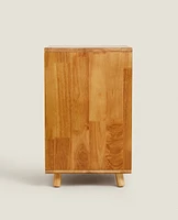 WOODEN BEDSIDE TABLE