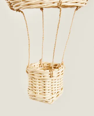 RATTAN BALLOON CEILING LAMP