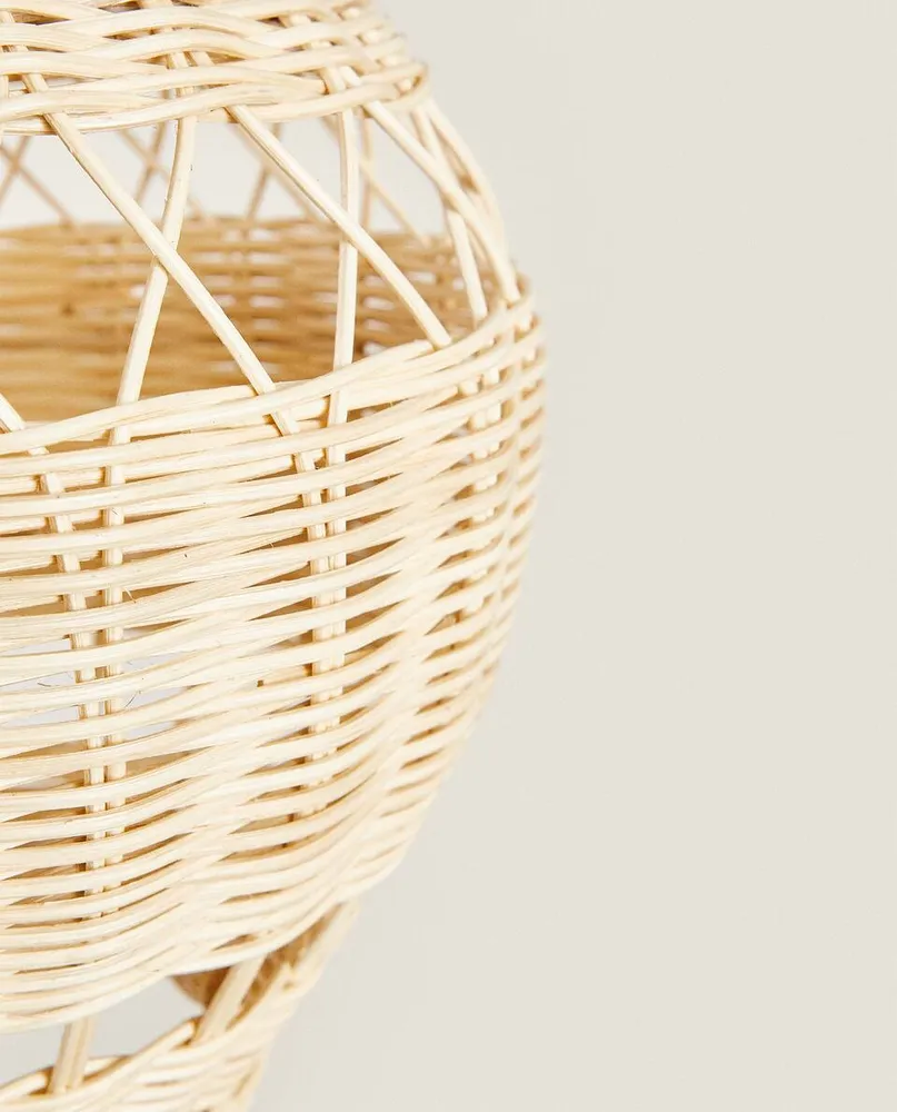 RATTAN BALLOON CEILING LAMP