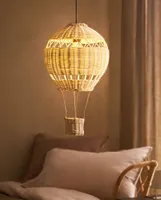 RATTAN BALLOON CEILING LAMP