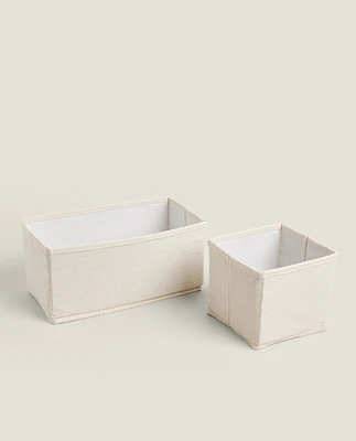 FOLDABLE COTTON STORAGE BOX