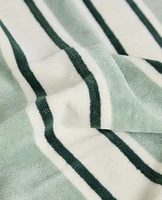 VELOUR BEACH TOWEL WITH IRREGULAR STRIPES