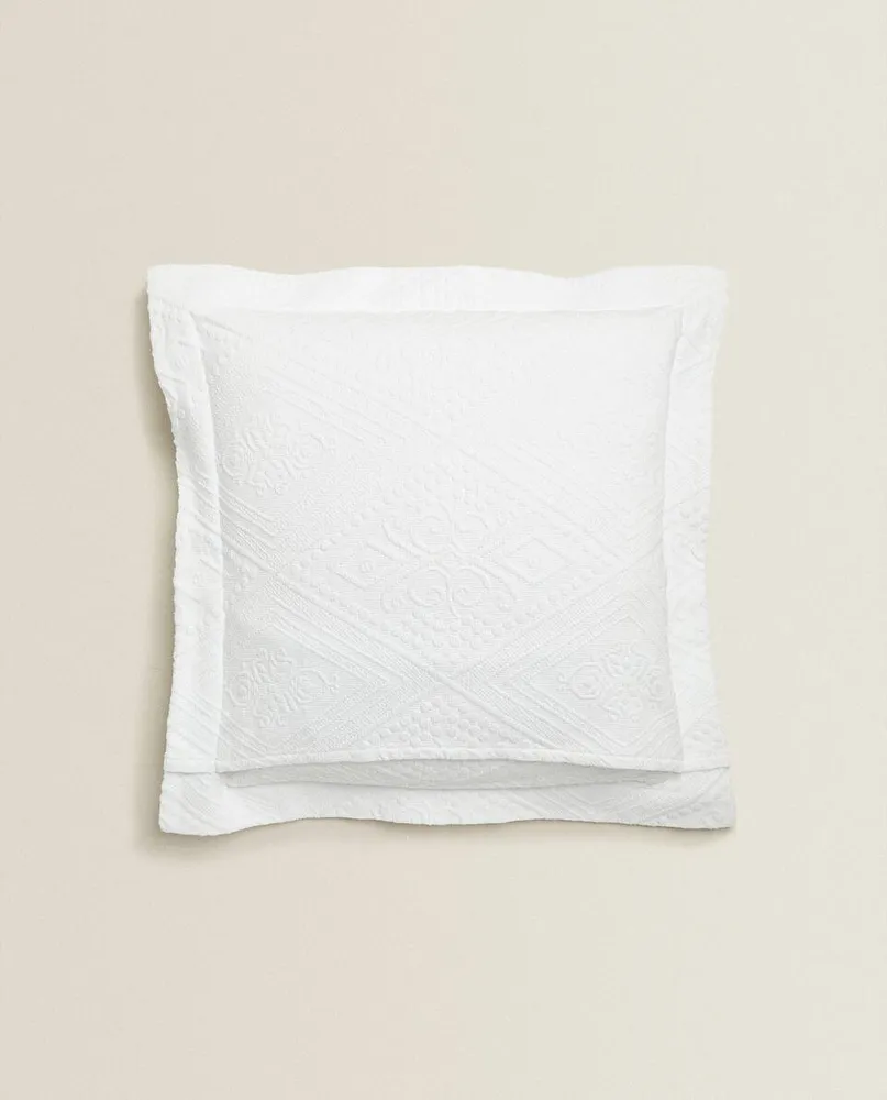 COTTON CUSHION COVER WITH GEOMETRIC DESIGN