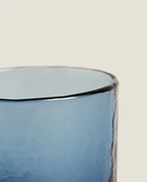 HAMMERED GLASS TUMBLER