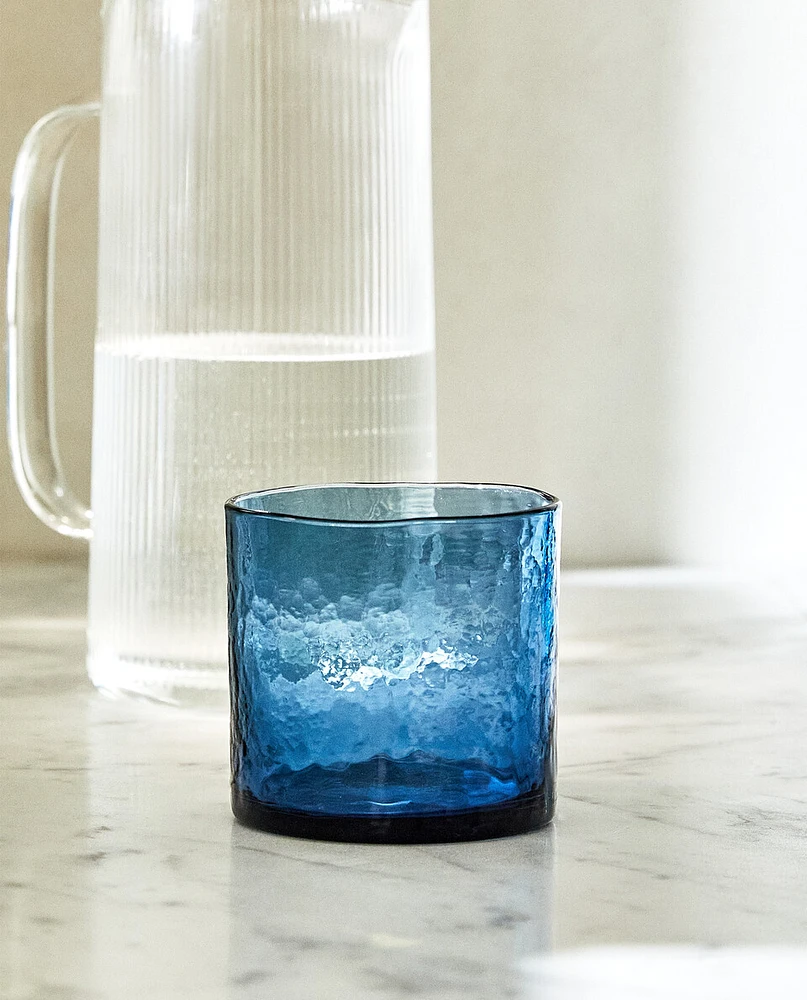 HAMMERED GLASS TUMBLER