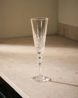 ENGRAVED CRYSTALLINE FLUTE GLASS