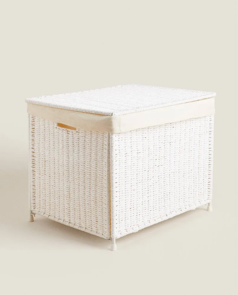 RECTANGLE FABRIC-LINED LAUNDRY BASKET