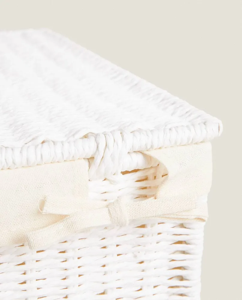 RECTANGLE FABRIC-LINED LAUNDRY BASKET