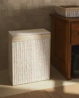 LAUNDRY BASKET WITH TWO COMPARTMENTS